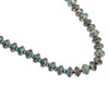 Sterling Silver James McCabe Turquoise Inlay Mercury Dime Bead Navajo Necklace