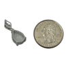 Sterling Silver White Lab Opal & CZ Tear Drop Prong Set Pendant