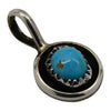 Phil & Lenora Garcia Sterling Silver Turquoise Shadow Box Navajo Pendant