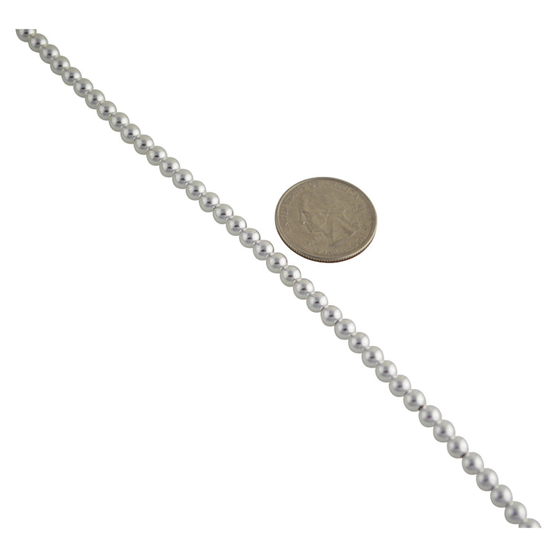 Sterling Silver Loose Hollow Bead Ball 5mm Necklace Chain Italian Italy .925