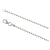 Sterling Silver Round Bead Ball 180 1.8mm Necklace Chain Solid Dog Tag Jewelry