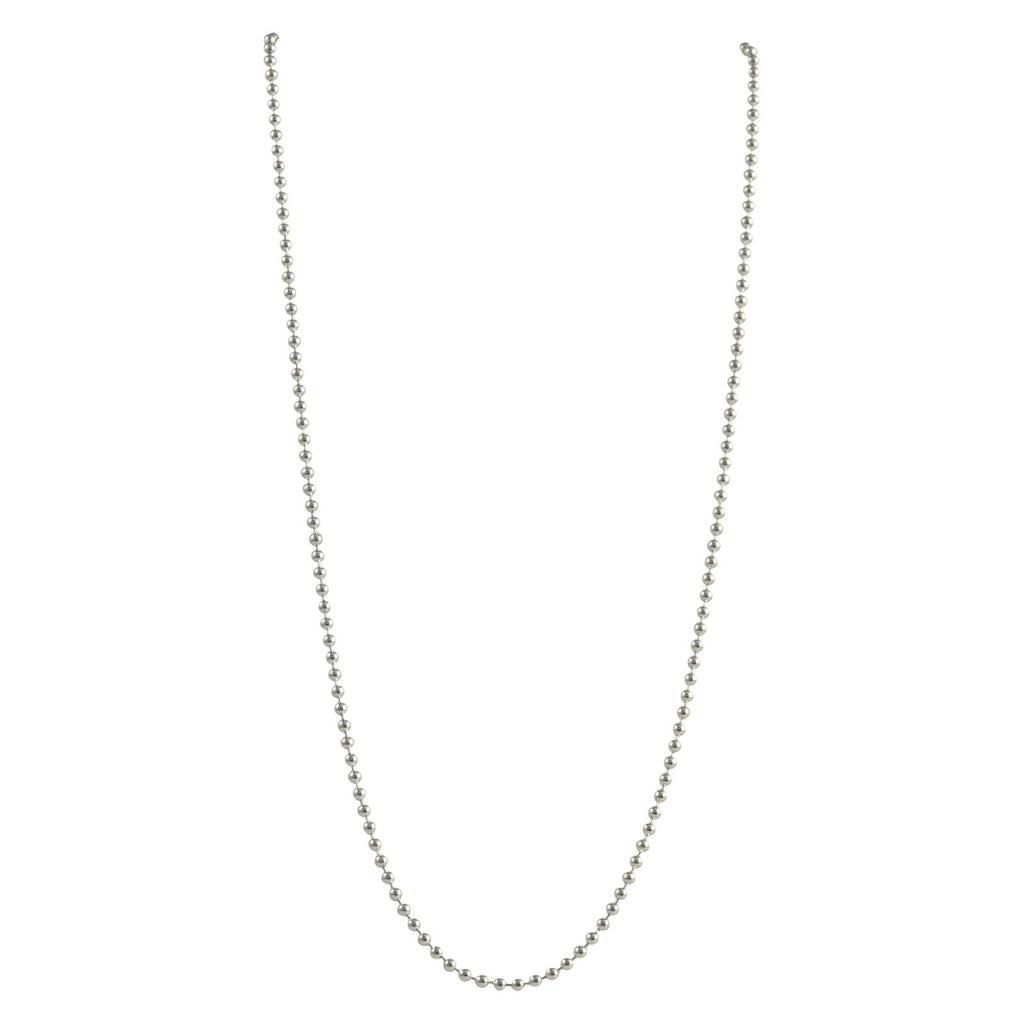 Sterling Silver Round Bead Ball 220 2.2mm Necklace Chain Solid Dog Tag Jewelry