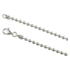 Sterling Silver Gunmetal Oxidized Rope 1.5mm Necklace Chain .925 Italy