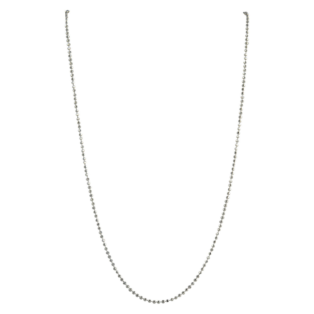 Sterling Silver Diamond Cut Bead Ball 150 1.5mm Necklace Chain Dog Tag Shiny