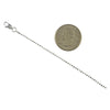 Sterling Silver Diamond Cut Bead Ball 150 1.5mm Necklace Chain Dog Tag Shiny