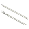 Sterling Silver Gunmetal Oxidized Figaro 4mm Necklace Chain .925 Italy