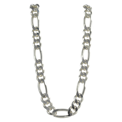 Sterling Silver Figaro 400 15mm Mens Bracelet Chain Italian Solid .925 Jewelry