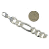 Sterling Silver Figaro 400 15mm Mens Bracelet Chain Italian Solid .925 Jewelry