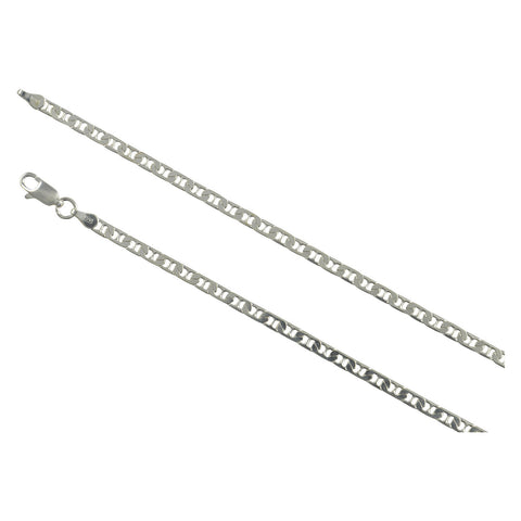 Sterling Silver Gunmetal Oxidized Figaro 4mm Necklace Chain .925 Italy