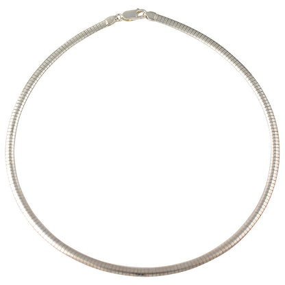 Sterling Silver Omega 4mm Necklace Chain Italian Italy Solid .925 Jewelry