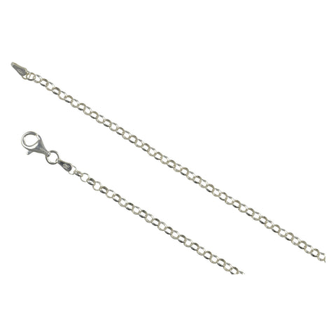Sterling Silver Gunmetal Oxidized Figaro 4.8mm Necklace Chain .925 Italy