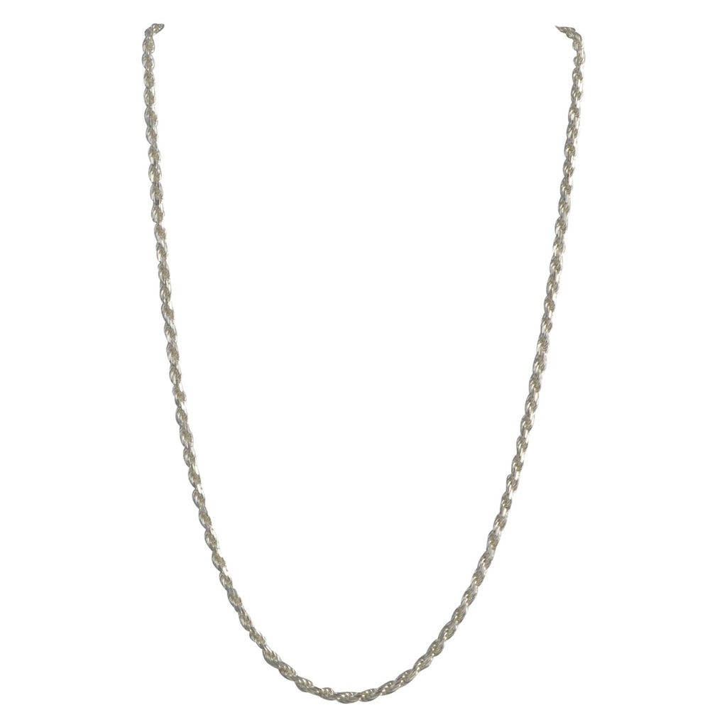 Sterling Silver Diamond Cut Rope 050 2.5mm Bracelet Chain Italian .925 Jewelry