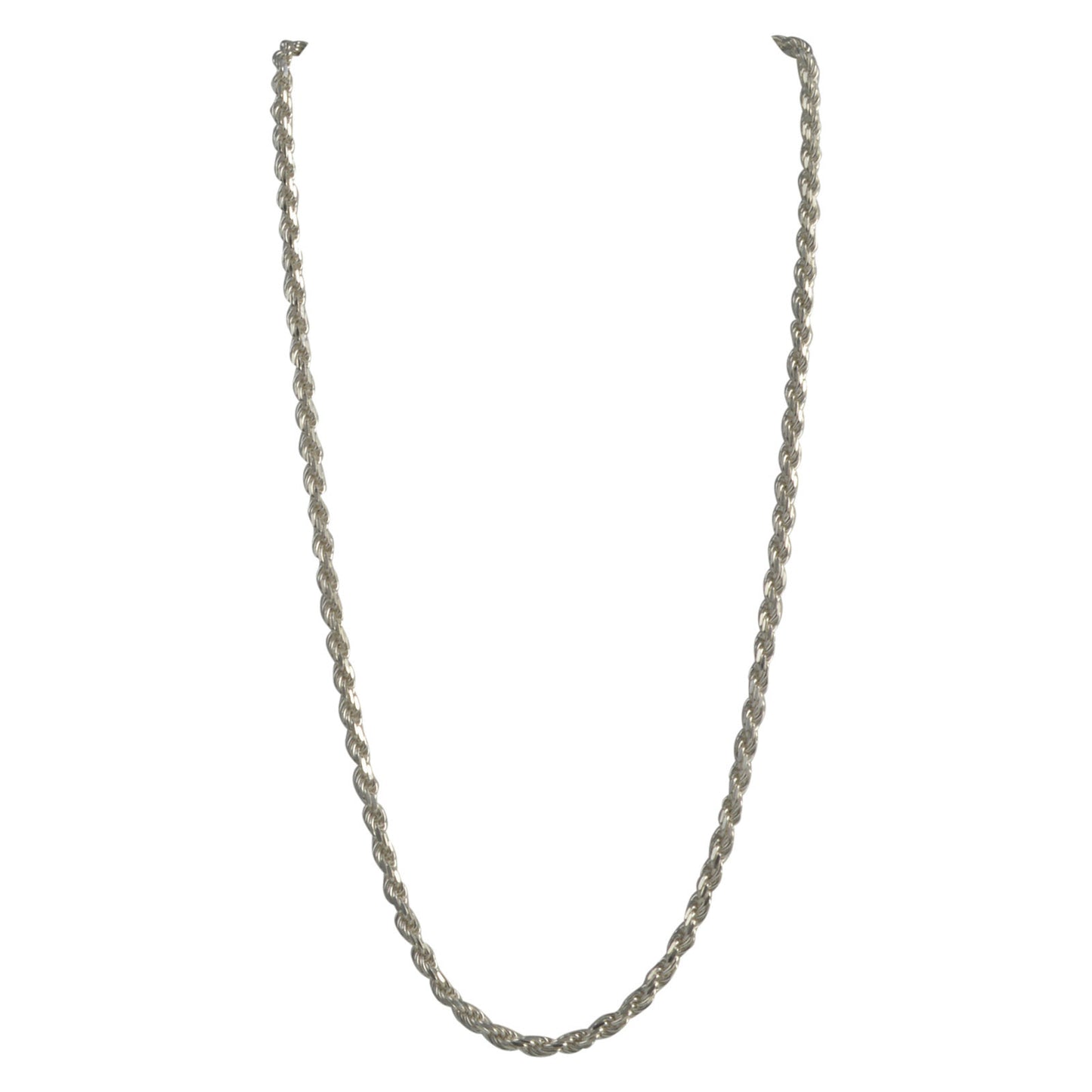 Sterling Silver Diamond Cut Rope 070 3.5mm Bracelet Chain Italian .925 Jewelry