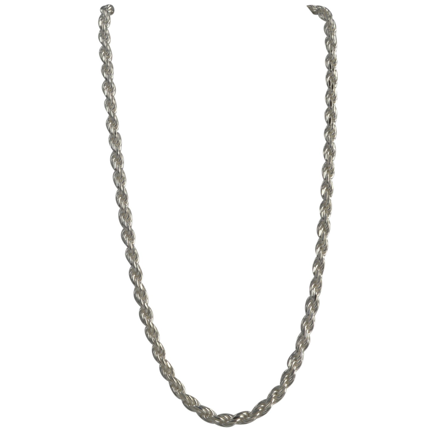 Sterling Silver Diamond Cut Rope 100 5mm Bracelet Chain Italian .925 Jewelry