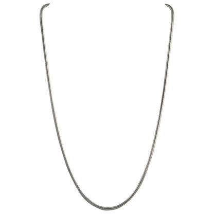 Sterling Silver Round Snake 050 2mm Necklace Chain Italian Italy Solid .925