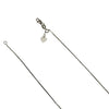 Sterling Silver Rhodium Adjustable Box 1mm Necklace Chain .925 Italian